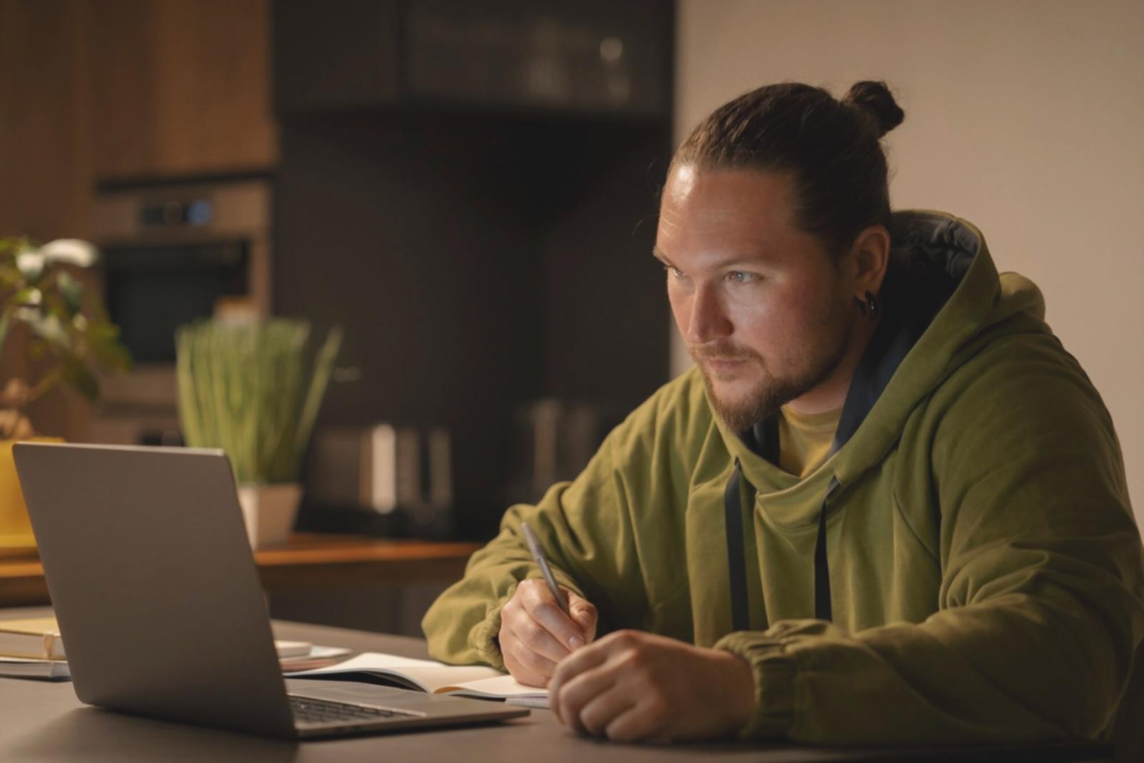 Professional financial consultation environment with modern workspace